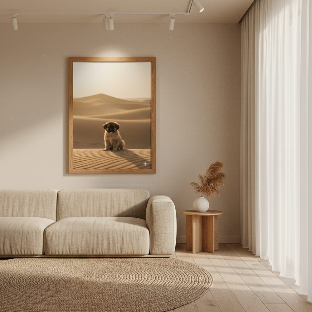 Tierporträt in einem Wohnzimmer 1