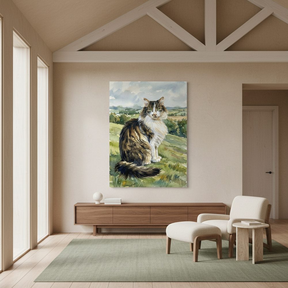 Tierporträt in einem Wohnzimmer 2